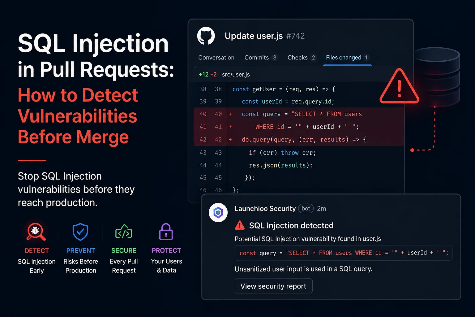 Featured image for SQL Injection in Pull Requests: How to Detect Vulnerabilities Before Merge